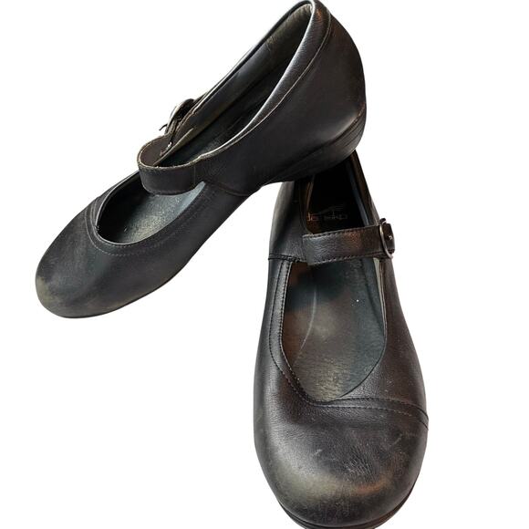 Dansko Fawna Milled Nappa Black Mary Jane Shoes Women's 42W Comfort READ - Picture 1 of 8